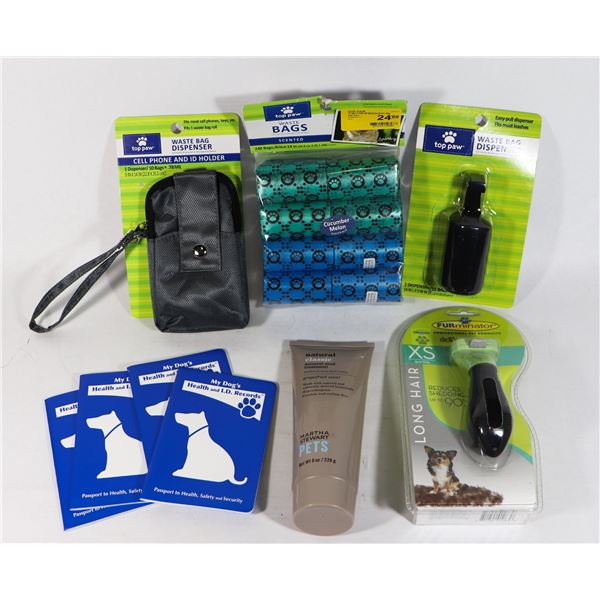 LOT OF PET CARE ACCESSORIES INCLUDES DESHEDDING