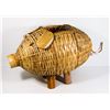 Image 1 : VINTAGE WICKER PIG BASKET