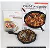 Image 1 : NEW CAST IRON PAN SOLD WITH TWO COOKBOOKS