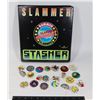 Image 1 : VINTAGE POGS AND SLAMMERS WITH SLAMMER STASHER