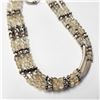 Image 2 : SILVER 49.51G 20" WITH GEM BEADS NECKLACE