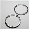 Image 2 : SILVER HOOP EARRINGS