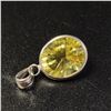 Image 2 : 14K WHITE GOLD LEMON QUARTZ(3.8CT) PENDANT