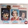 Image 8 : 1977-78 Topps Chewing Gum - Assist Leaders: Brian Trottier (Islanders), Guy Lafleur (Canadiens), & D