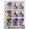 Image 1 : Hockey Cards 1980's-1990's Variety (2 Sheets ~ 9 Cards Per Sheet) : Incl. Grant Fuhr & Patrick Roy (