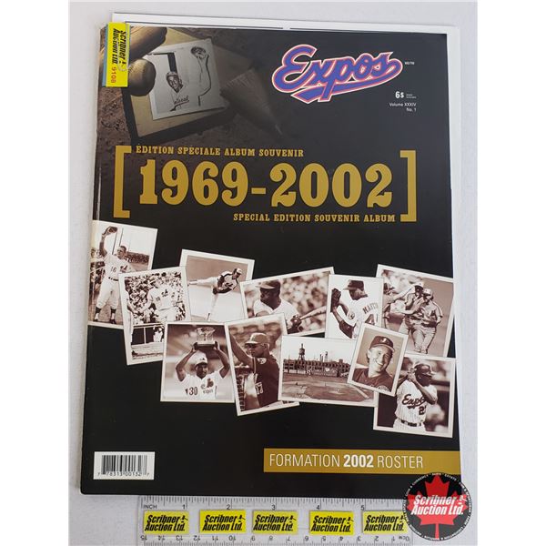 19692002 Expos Special Edition Souvenir Album Formation Roster (SEE