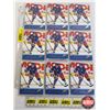 Image 1 : Hockey Cards 1980's-1990's Variety (4 Sheets ~ 9 Cards Per Sheet) : Incl. Mark Messier, Guy Lafleur,