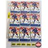 Image 1 : Hockey Cards 1980's-1990's Variety (4 Sheets ~ 9 Cards Per Sheet) : Incl. Mark Messier, Guy Lafleur,