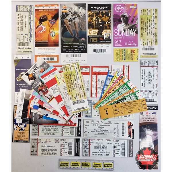 Vintage Variety Sports Tickets (75) : Incl. Blue Jays, Molson Indy, BC Lions, Calgary Stampeders, Ed