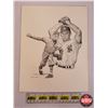 Image 1 : Baseball Lithograph 8 x 10 New York Yankees - By Roger Riger (SEE PICS!)