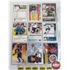 Image 2 : Hockey Cards 1990's Variety - Signed (3 Sheets ~ 9 Per Sheet) : Inc. Phil Bourque, Jesse Belanger, M