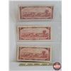 Image 2 : Canada $2 Bills 1954 : - Lawson/Bouey #PG8003666 - Lawson/Bouey #VG0805742 - Lawson/Bouey #MG5308325