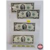 Image 1 : USA $2 Bills (4) : 1976 (3) & 1995 (1) (See Pics for Varieties, Conditions, Serial Numbers & Signatu