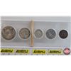 Image 2 : Canada Coins in Hardshell Case 1945 (5 Coins: Fifty Cent; Twenty Five Cent; Ten Cent; Five Cent; One