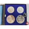 Image 2 : RCM Olympic Four-Coin Uncirculated Set : Series III Early Canadian Sports : (Each Coin 92.5%) (Copyr