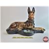 Image 2 : Chalkware German Shepherd Ashtray (12"H x 17"W x 9"D) (Note: Some surface wear) (SEE PICS!)