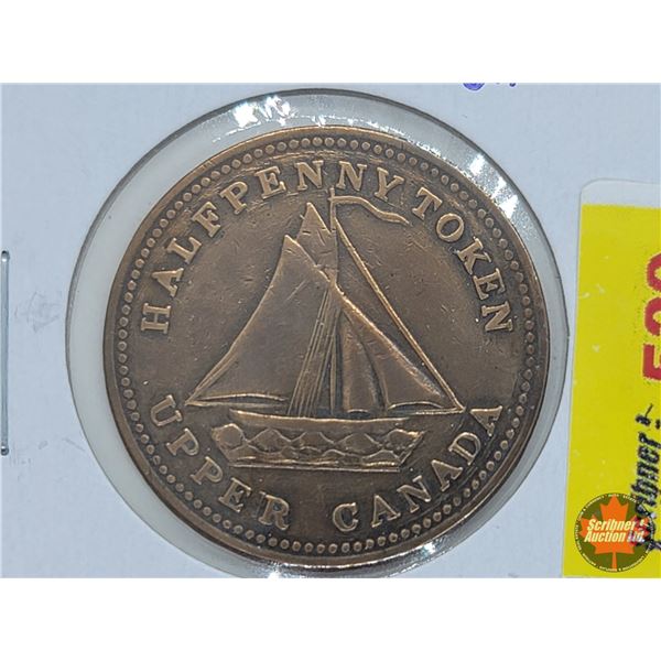 Upper Canada Half Penny Token 1833 Commercial Change (SEE PICS!)