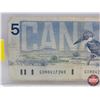 Image 2 : Canada $5 Bill 1986 "RADAR Note" : Bonin/Thiessen #GOM0427240 (See Pics for Varieties, Conditions, S