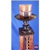 Image 2 : HOME DÉCOR : Wooden Pedestal Candle Holder ( 34-1/4"H x 5-1/2"W x 5-1/2"D)  (SEE PICS!)