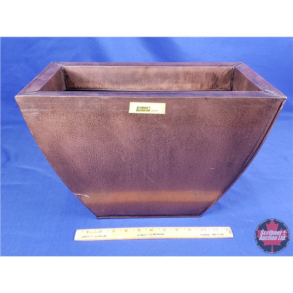 HOME DÉCOR : Indoor Tin Plant Pot (11-1/2"H x 16-/2"W x 8-3/4"D) (SEE PICS!)