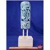 Image 2 : HOME DÉCOR : Blue Pedestal Ornament (19"H x 4-1/4"W x 6"W) (SEE PICS!)