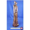 Image 1 : HOME DÉCOR : Wooden Family Statue (27-1/2"H x 6-1/2"Dia) (SEE PICS!)