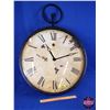 Image 1 : HOME DÉCOR : Large "Pocket Watch" Wall Clock (33"H x 24"Dia) (SEE PICS!)