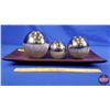 Image 2 : HOME DÉCOR : Tea Light Candle Holders (3) & Trinket Tray (Tray Measures : 16"L x 8"W) (SEE PICS!)