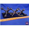 Image 2 : HOME DÉCOR : Cast Iron Jacks (Retro Decorative Home Accents -Paperweight) w/Trinket Tray (Tray Measu