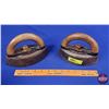 Image 1 : Sad Irons w/Handles (2) (5"H x 7"L) (SEE PICS!)