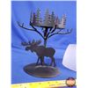 Image 4 : HOME DÉCOR : Moose & Forest Accented Tea Candle Holder (11"H x 7"Dia) (SEE PICS!)