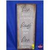 Image 2 : HOME DÉCOR - Wooden Wall Art : "Live Laugh Love" & "Sit Talk Laugh" (Longest measures : 5"H x 43"L) 