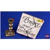 Image 3 : HOME DÉCOR : Stone "Prayer Changes Everything" Wall Plaque & Brass Candle Holder (Sign Measures : 8-