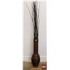 Image 1 : HOME DÉCOR : Wicker Vase w/Décor Sticks (Vase Measures : 34"H) (SEE PICS!)