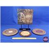 Image 2 : HOME DÉCOR : "Dream" Standing Art, Décor Plates & Sheep Décor Plate (Standing Art Measures : 14-1/2"