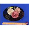 Image 1 : HOME DÉCOR : Trinket Bowl & Floral Balls (3) (Plate Measures : 3"H x 12"Dia) (SEE PICS!)