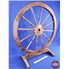 Image 2 : HOME DÉCOR : Wooden Wagon Wheel Art Display (35"H x 31-1/2"Dia) (SEE PICS!)