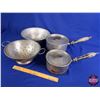 Image 1 : Vintage Pots, Strainer & Bowl (Bowl Measures : 4-1/2"H x 11"Dia) (SEE PICS!)