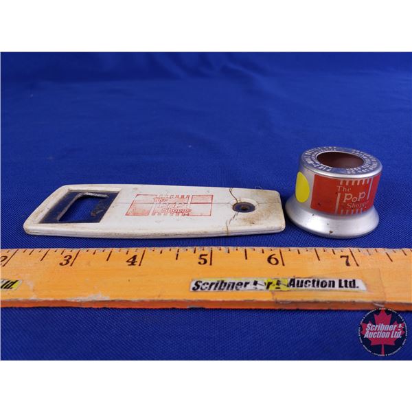 The Pop Shoppe Bottle Cap Drink Saver & Bottle Opener (Opener Measures: 4-1/2"L x 1-3/4"W) (SEE PICS
