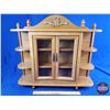 Image 1 : Curio Wooden Trinket Cabinet (16"H x 21"W x 5"D) (SEE PICS!)
