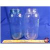 Image 1 : Crown Mason Jars (2) (9"H x 4"Dia) (SEE PICS!)