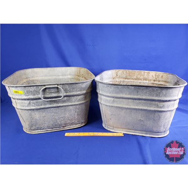 Galvanized GSW Basins (11"H x 18-1/2"W x 18"D) (SEE PICS!)