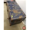 Image 4 : Atlas Metal Steamer Trunk (18-1/2"H x 36"W x 17-1/4"W) (SEE PICS!)