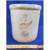 Image 2 : Red Wing 3 Gallon Crock (10-3/4"H x 10-1/4"Dia) (Note : Crack) (SEE PICS!)