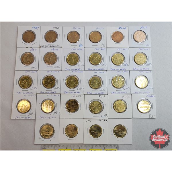 Canada Loonies (28) : 1987; 1992; 2010 (3); 2011 (3); 2017 (13); 2019; 2020 (2); 2021; 2022 (3) (SEE