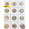 Image 2 : Canada Toonies (20) : 1999; 2000 (3); 2011; 2012; 2014; 2017; 2018; 2019 (3); 2021 (7); 2022 (SEE PI