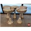 Image 2 : Cast Iron Base Diner Stools (21"H x 12"Dia) (SEE PICS!)