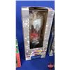 Image 2 : Christmas Lot : Swirling Glitter Candle Lights(2), Cold Cast Christmas Stocking Holders (3), Rotatin