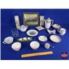 Image 1 : Collector Glassware Combo (18pcs) : Framed Print, Tea Pot, Noritake, Tea Cups, Saucers, Trivet, etc 