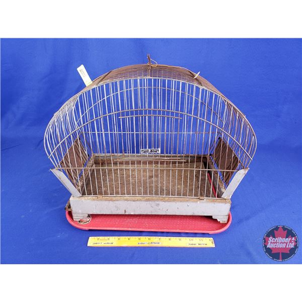 Roller King Bird Cage (14"H x 20"W x 9"D) (Note: Missing One Foot) (SEE PICS!)